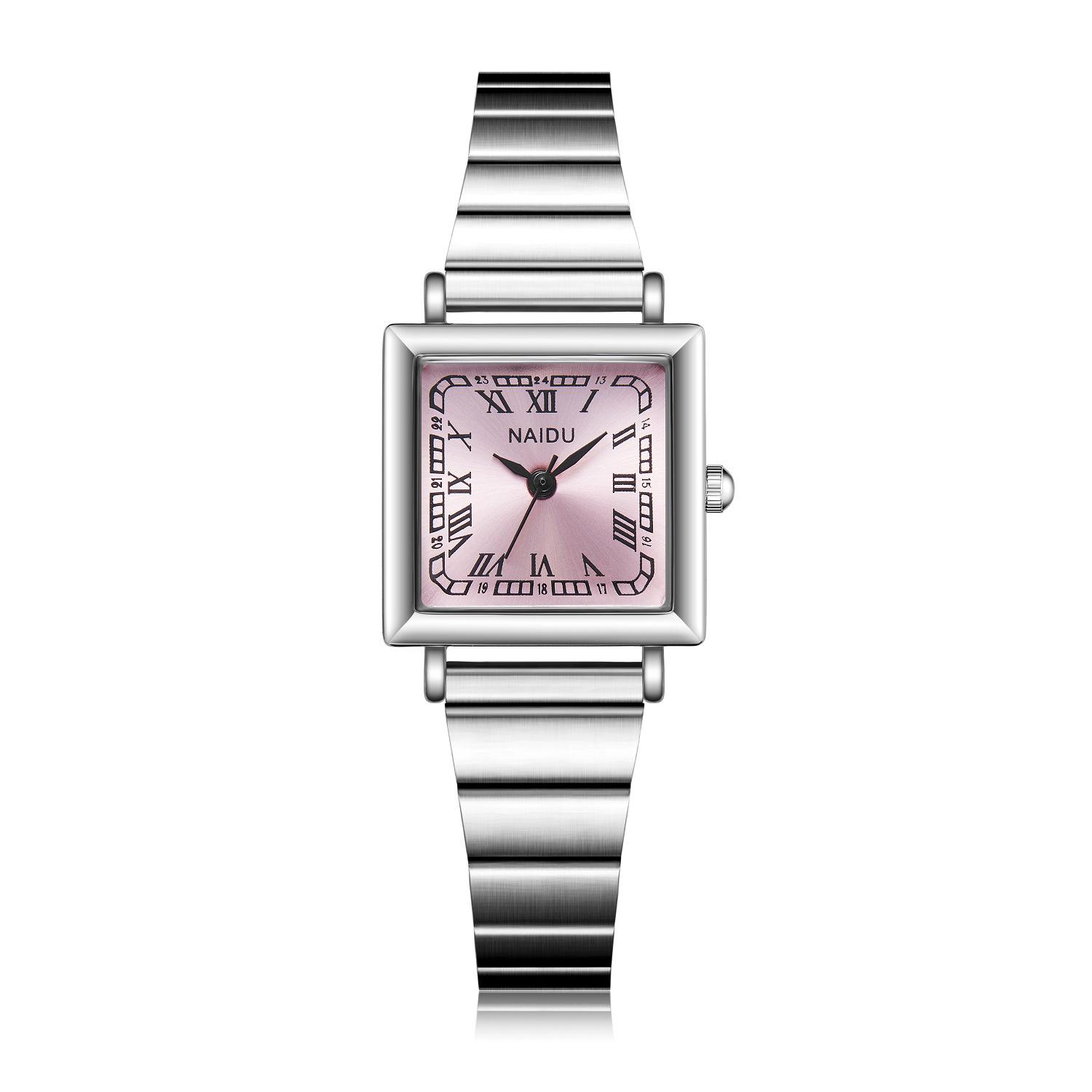 

Квадратные средневековые женские часы Маленькие квадратные часы со стальным ремешком Компактные женские часы