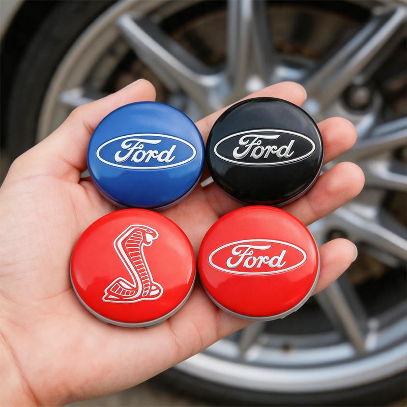 ABS 5.4cm Car Wheel Center Hub Cap ABS Ford 5.4cm Rim Cover Badge For Ford Focus Mondeo Edge Ecosport Ranger Fiesta Fusion Kuga