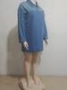 2024 European and American Women's Spring/Summer Loose Denim Lapel Dress