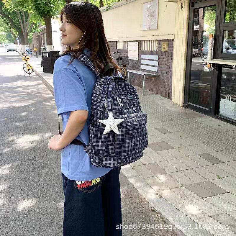 Schoolbag Summer New Casual Fashion Double Backpack Large Capacity Girl Student Campus School Bag Junior High School Travel Backpack