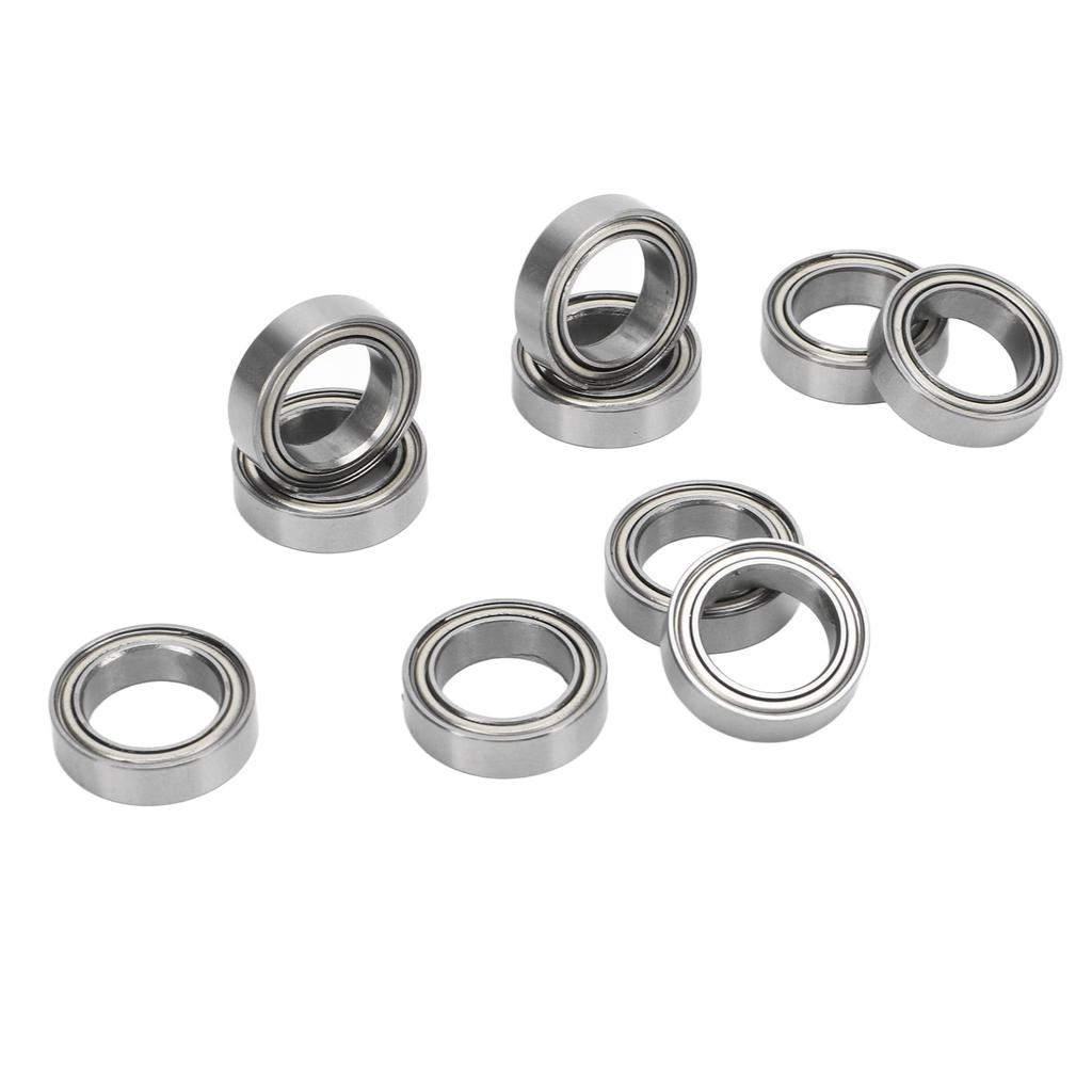 10PCS RC Ball Bearing Kit Steel Low Friction High Rotation Speed Silver Metal Shielded Ball Bearing for ZD Racing