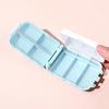 Storing Independent Inner Durable 8-grid Waterproof Portable Folding Tablet Sub-packing Organizer Box Pill Storage Holder