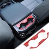 For 2019 - 2024 Dodge RAM 1500 ABS Red Interior Rear Water Cup Holder Trim Cover