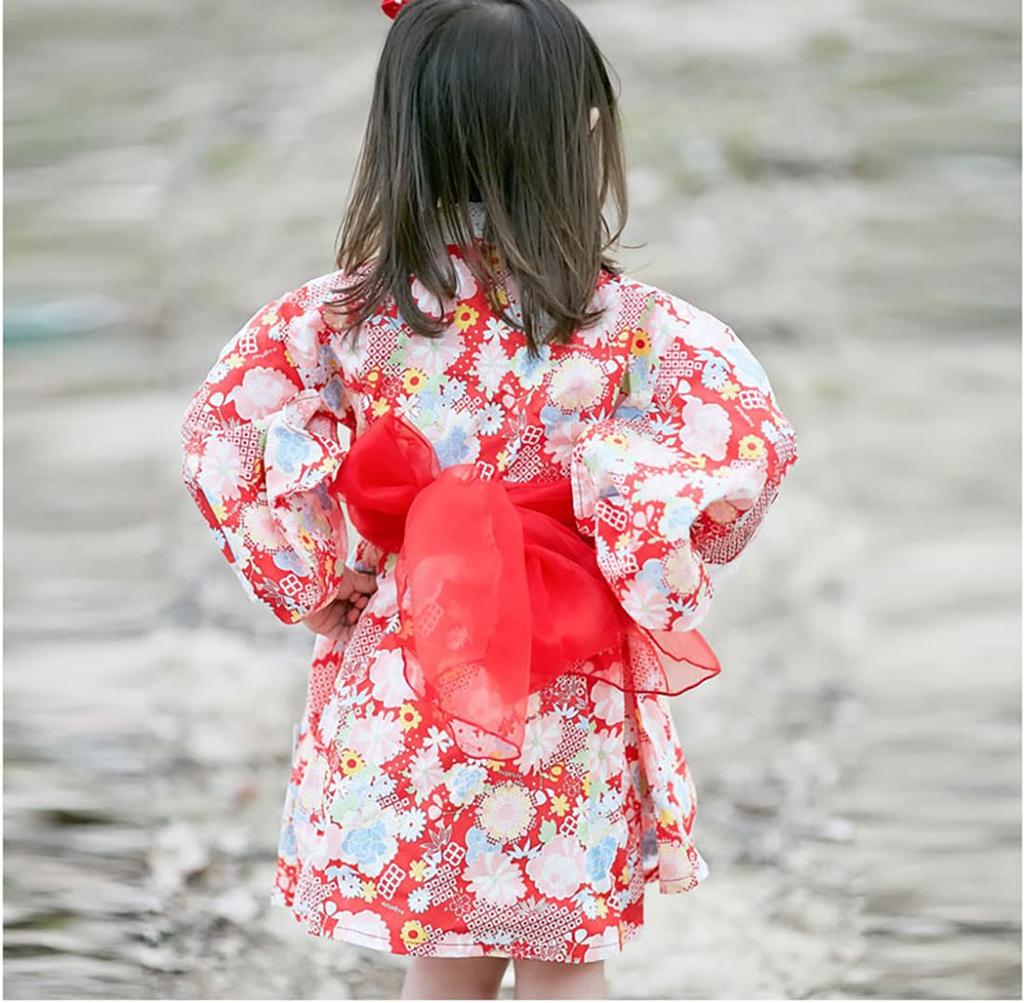 Yukata Set for Summer Summer Set with Cute and Heko Perfect for Fireworks Obon Summer and Commemorative Photos Pink [SEIWARAKU] Girls' Festivals,