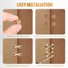 10PCS 8mm Hidden Brass Barrel Hinges 180 Degree Opening Angle Concealed Furniture Hinges for DIY Jewelry Box Hand Craft