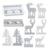 Reindeer Ornament Silicone Crafting Mold Flexible Capacity Christmas Tree Decoration Candle Holder Making Tool