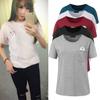T-shirt Casual in Puro Cotone da Uomo con Stampa Gatto Cartone Animato Estate