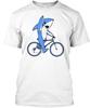 Funny Left Shark Bike Tees T-Shirt Made In the USA Size S To 5XL