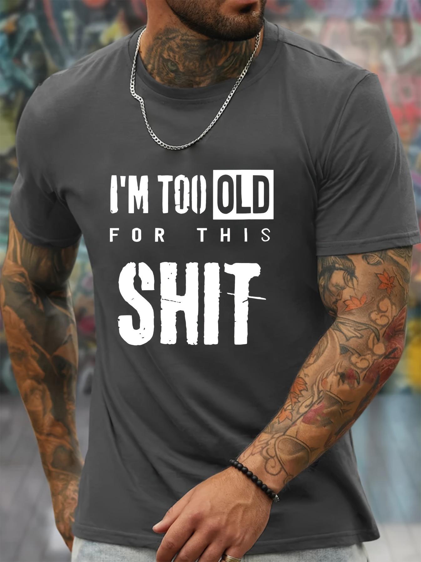 

Men s Summer 100% Cotton Fashionable Casual Loose Funny slogan graphic Printed Round Neck Short Sleeve T-shirt Top S разноцветный