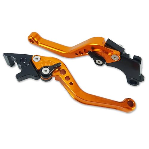 

H215 Оранжевый Рычаг тормоза и сцепления Honda с 6-ступенчатой регулировкой Короткий Совместимый с Monkey 125 GROM 400X CBR400R CL250 и т.д.