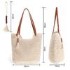 Boshiho Tote Bag, Basket Bag, Cute, Large Capacity, Lightweight, for Photography, Travel, the Beach, Fireworks Festivals, Commuting, Women's, Forest