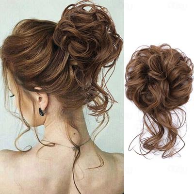 Women's Long Hair  Curly Hair High-end Sense  Flower Bud Hair Flower Wig