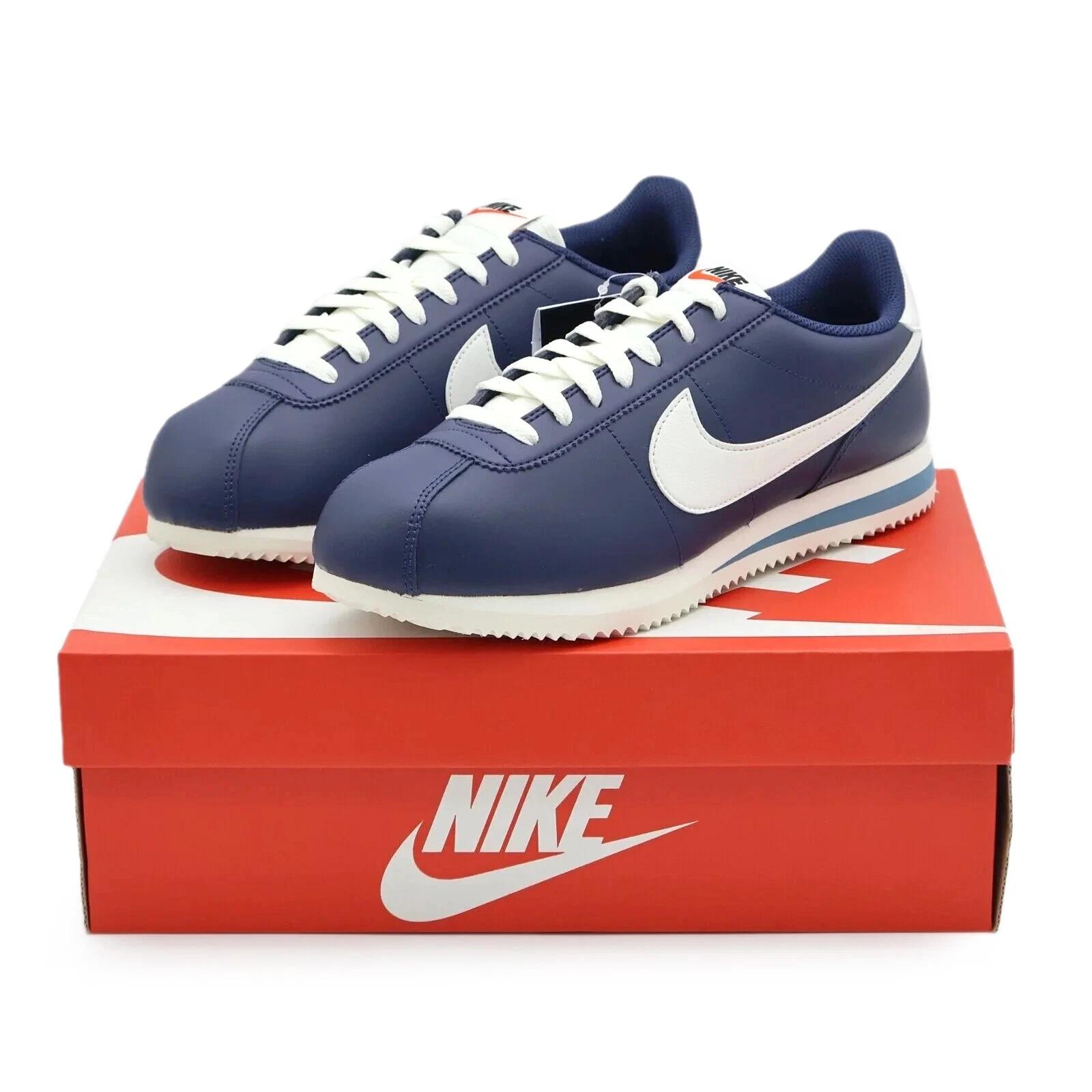 DM4044-400 Nike Cortez Midnight Navy Sail Noise Aqua Blue White (Men s) US 11