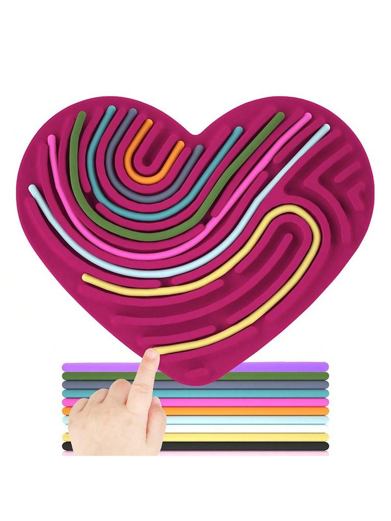 1Set Sensory Activity Board, Duble Sided Design Busy Board For Fine Motor Skill, Silicone Fidget Toy Adults For Travel