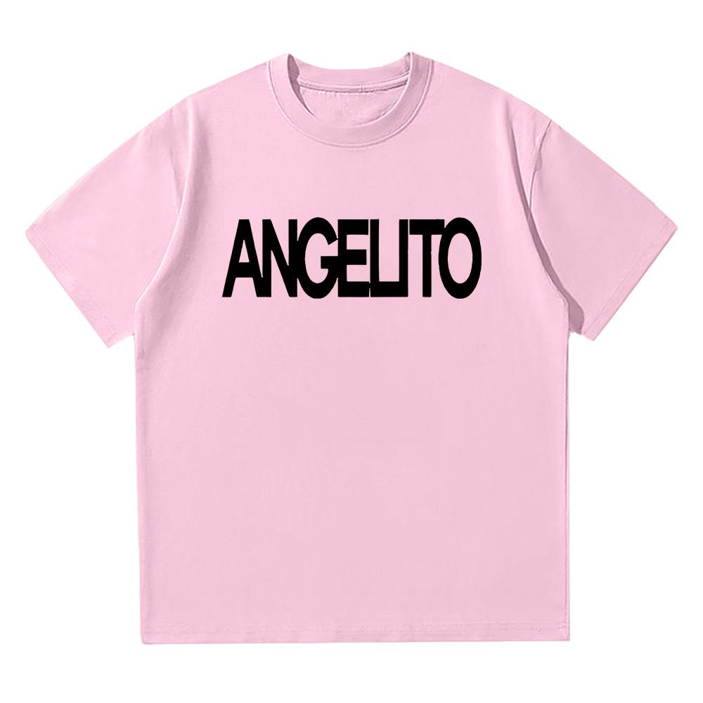 

Bad Gyal Angelito Tee Rapper Bad Gyal Hip Hop T Shrit Trendy Women s Short Sleeves Tops Harajuku Cotton Men s Casual Y2K Clothes XL рожевий
