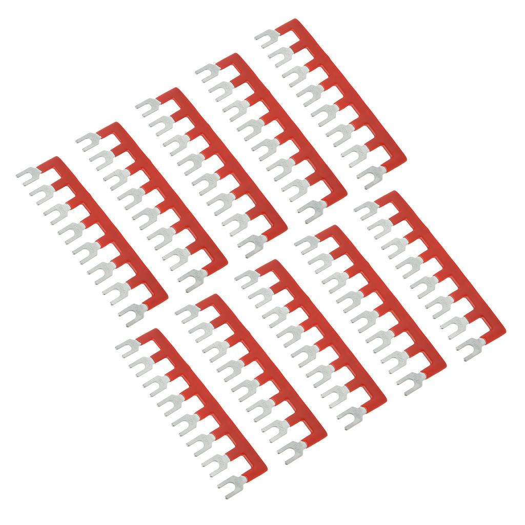 10 Stück Klemmenleiste mit Gabelklemme Streifen 400V 25A PVC Kupfer TB Klemmenblock für Haushaltsgeräte Baustellen