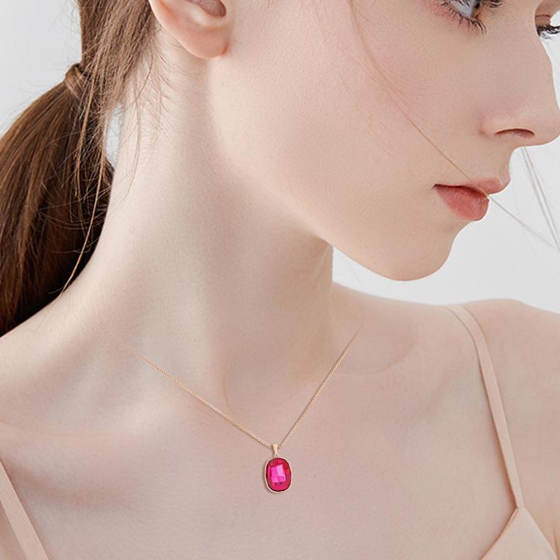 Blue Austrian Crystal Clavicle Necklace Necklace Jewelry Gift For Girls