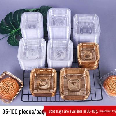 Golden Mooncake Blister Packaging: Salted Egg Yolk Pastry Tray with Mung Bean Cake Blister Box.