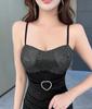 Spicy Nightclub Sequin Dress: Sexy Low-Cut, Slim Fit, Spaghetti Strap, Waist-Cinched Mini Skirt