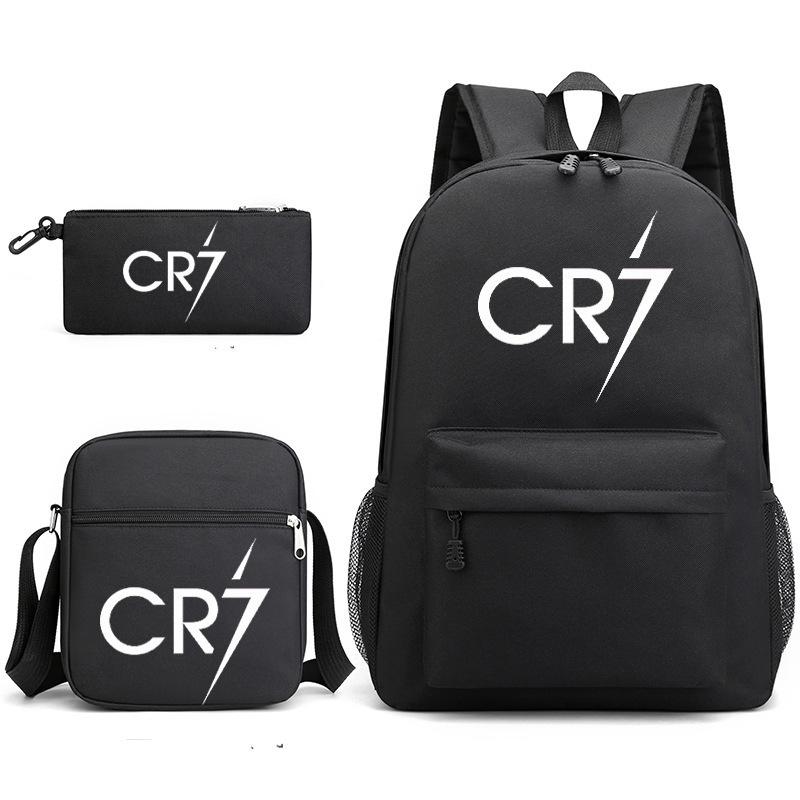 Youth Fashion Backpack Shoulder Bag Pencil Case Children'S Student School Bag 3-Piece Set
