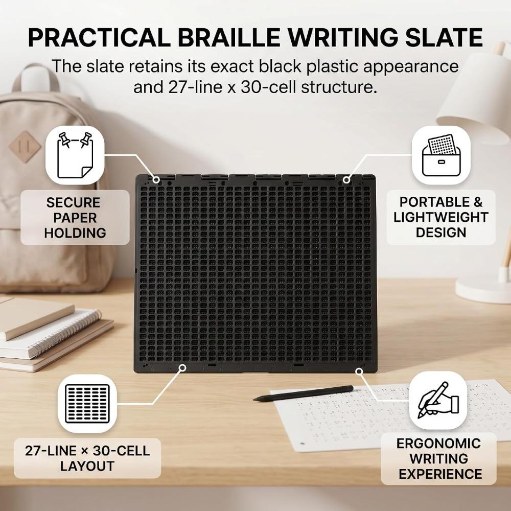 27 Lines 30 Cells Thickened Structure Braille Writing Slate Classroom Education Use
