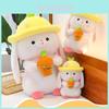 Adorable Plush Rabbit Pillow Stuffed Animal Toy Cute Carrot Bunny Soft Hugging Cushion Birthday Gift