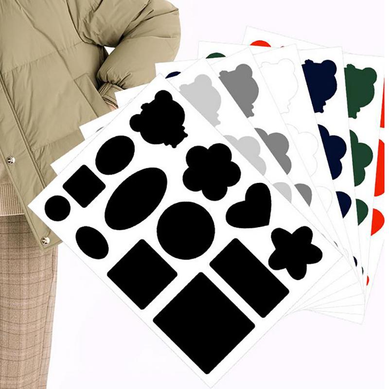 Öntapadós javítófoltok pehelykabátokhoz, pólókhoz, nadrágokhoz, mosható folt, esőkabát, esernyőszövet, sátor matricák