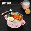 Baby Children Bowl Cartoon 304 Stainless Steel Rice Feeding Bowl with Lid Tableware