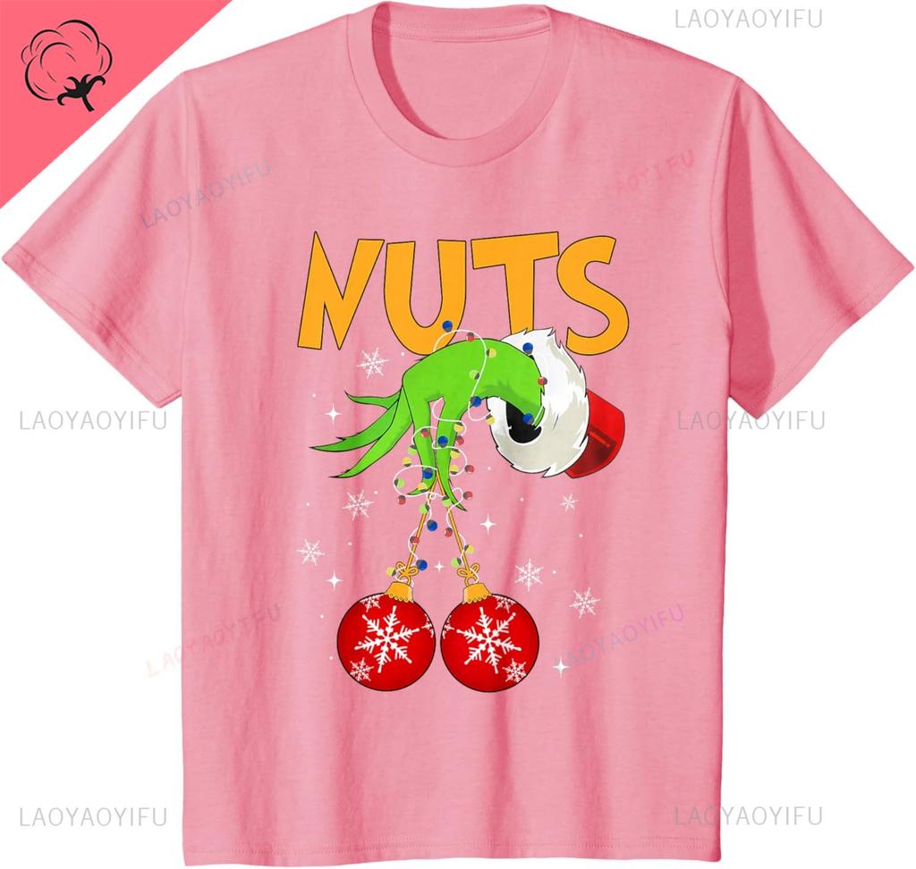 Chest Nuts Matching Chestnuts Christmas Snow Couples Unisex Tshirt Kawayi Harajuku Y2k Cotton Funny Shirt Print On Deunisexd