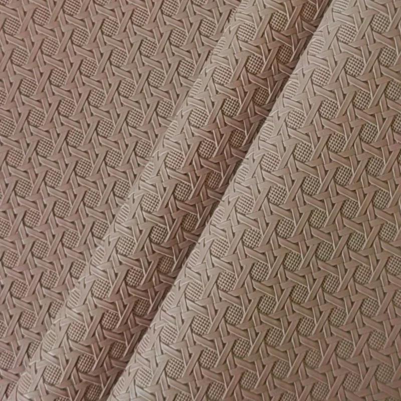 

100x138cm Artificial Leather PU Fabric for Weaving Pattern Hotel Villa Decoration Sofa Seat Hard Wrapped Thickness 1mm Diy Cloth 100x138cm