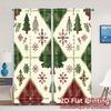 2pcs,Curtains Christmas Tree Reindeer Quilt Chic Creative Curtains Versatile Polyester Curtains Room Decor for Bedroom, Office,