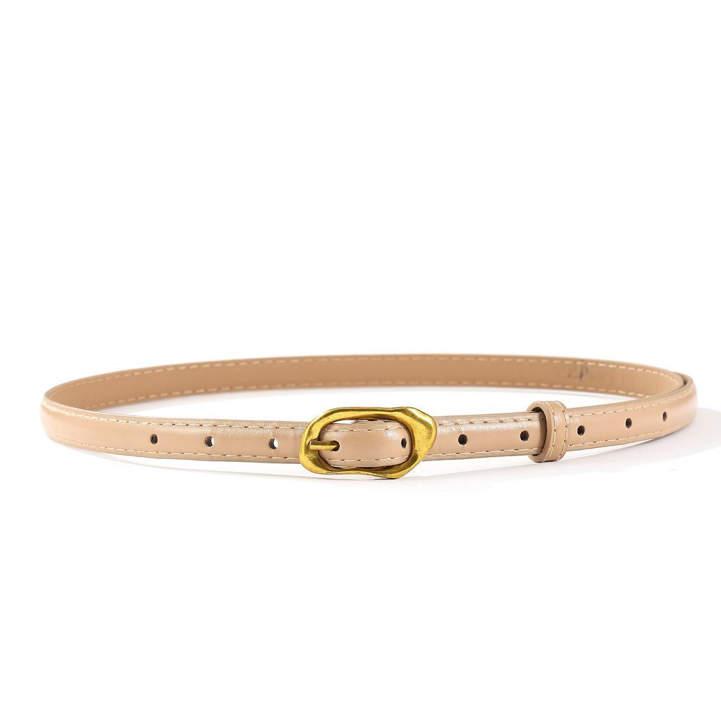 Niche Original Korean Version of Thin Women's Belt Suit Pants Fashionable and Versatile Retro Pin Buckle Belt