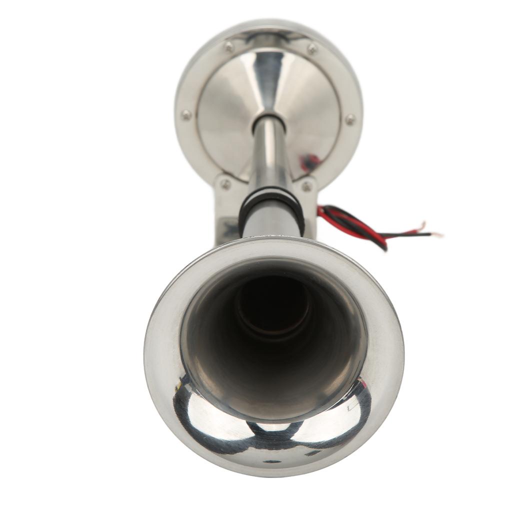 Loud Single Trumpet 328DB 12V 30W Stainless Steel Universal Air Horn for Boats RVs Yachts VXH1112MAR‑C