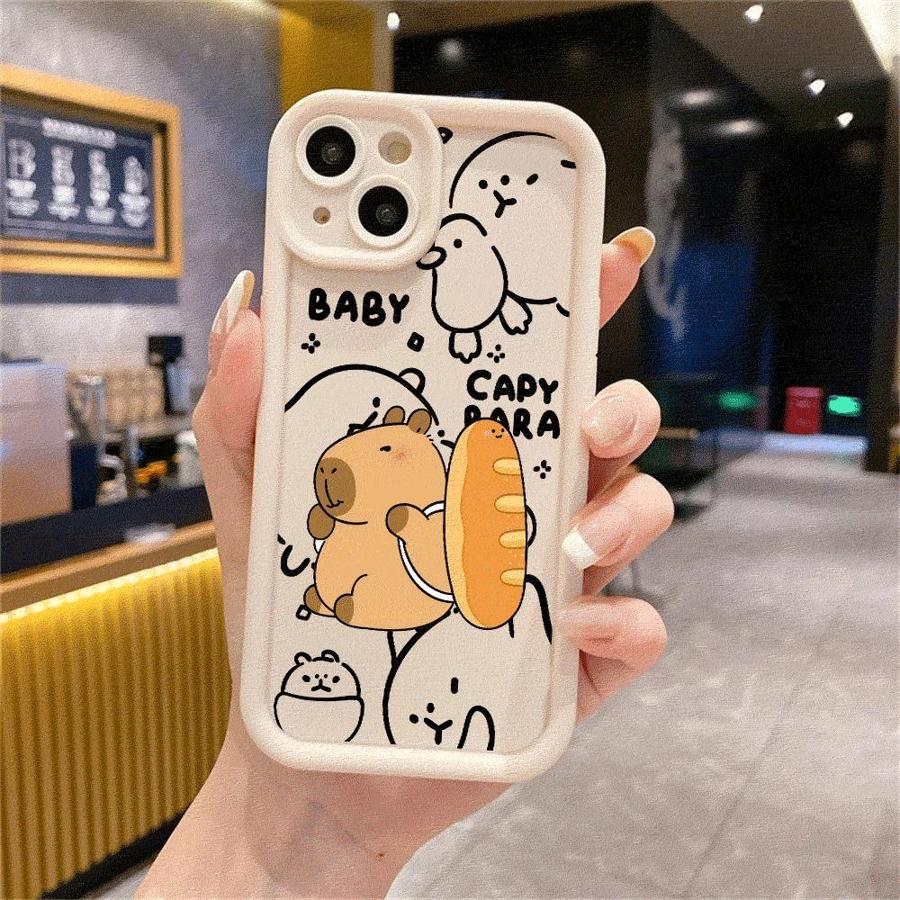Cute Capybara Phone Case for Realme C35 C30 C55 C67 11 12 C11 C12 C15 C20 C21 C31 GT3 8 7i 8i Narzo50 Capa Cover