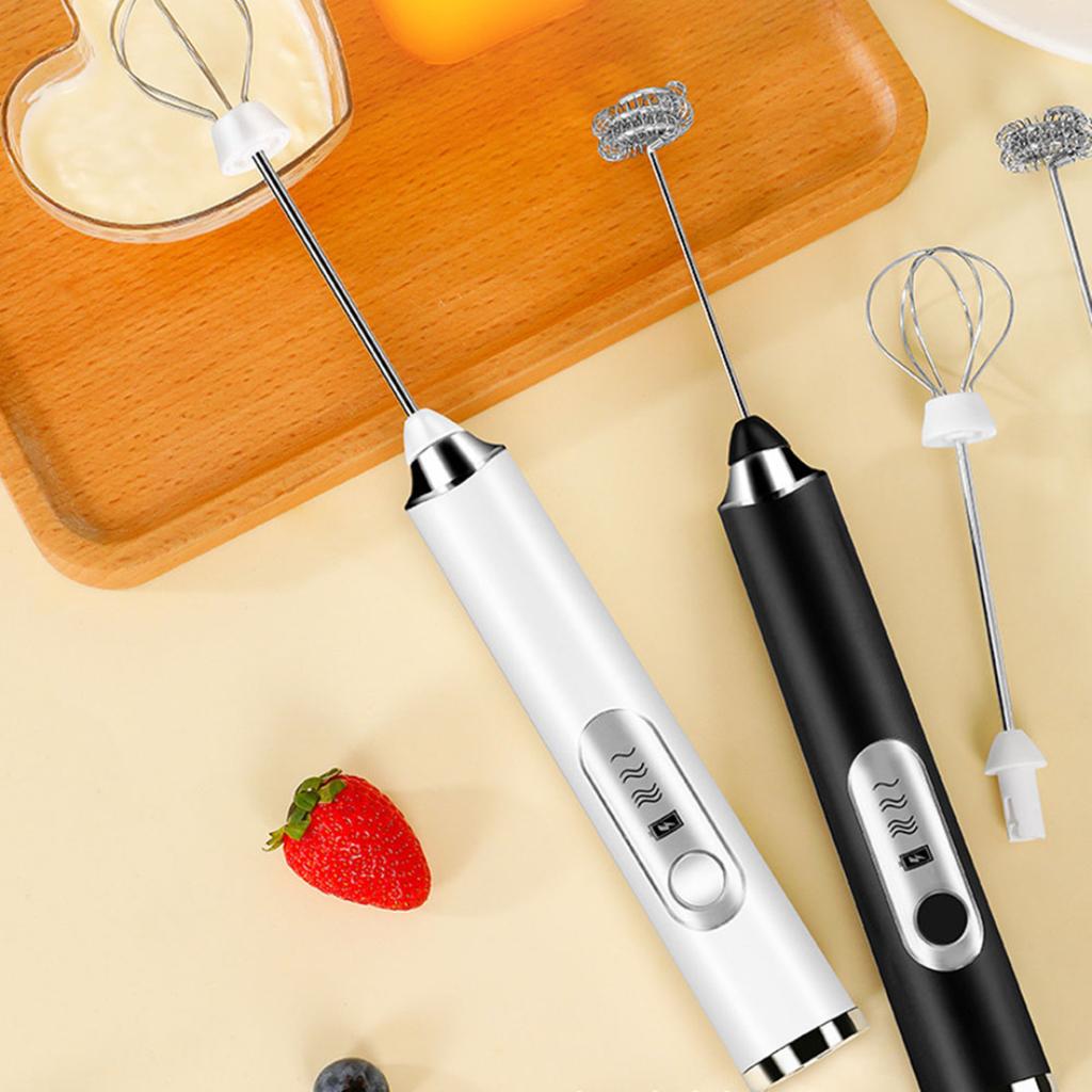 Ruční elektrický napěňovač mléka Šlehač na vejce Šlehač vajec USB dobíjecí mixér na šlehání kávy pro domácnost Mixér na šlehání mléka Pěnový mixér na potraviny