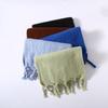 Spring, autumn and winter new solid color knotted beard scarf versatile outer warm scarf shawl