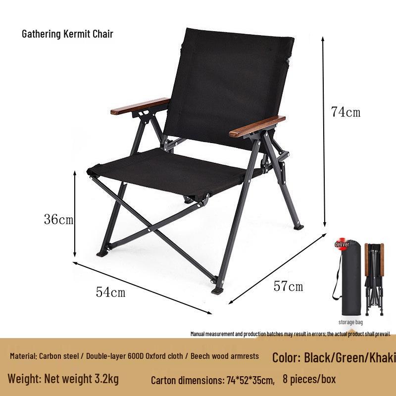 Kermit Outdoor Folding Chair - Portable Camping, Picnic & Fishing Equipment