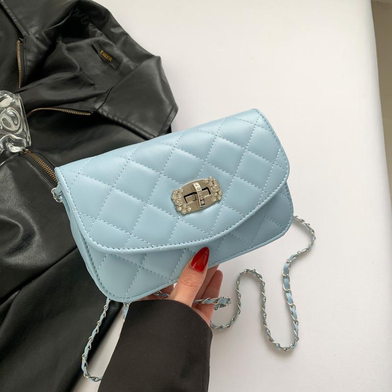 

Casual fashion trend small square bag spring new simple fashion shoulder bag beautiful personalized handbag