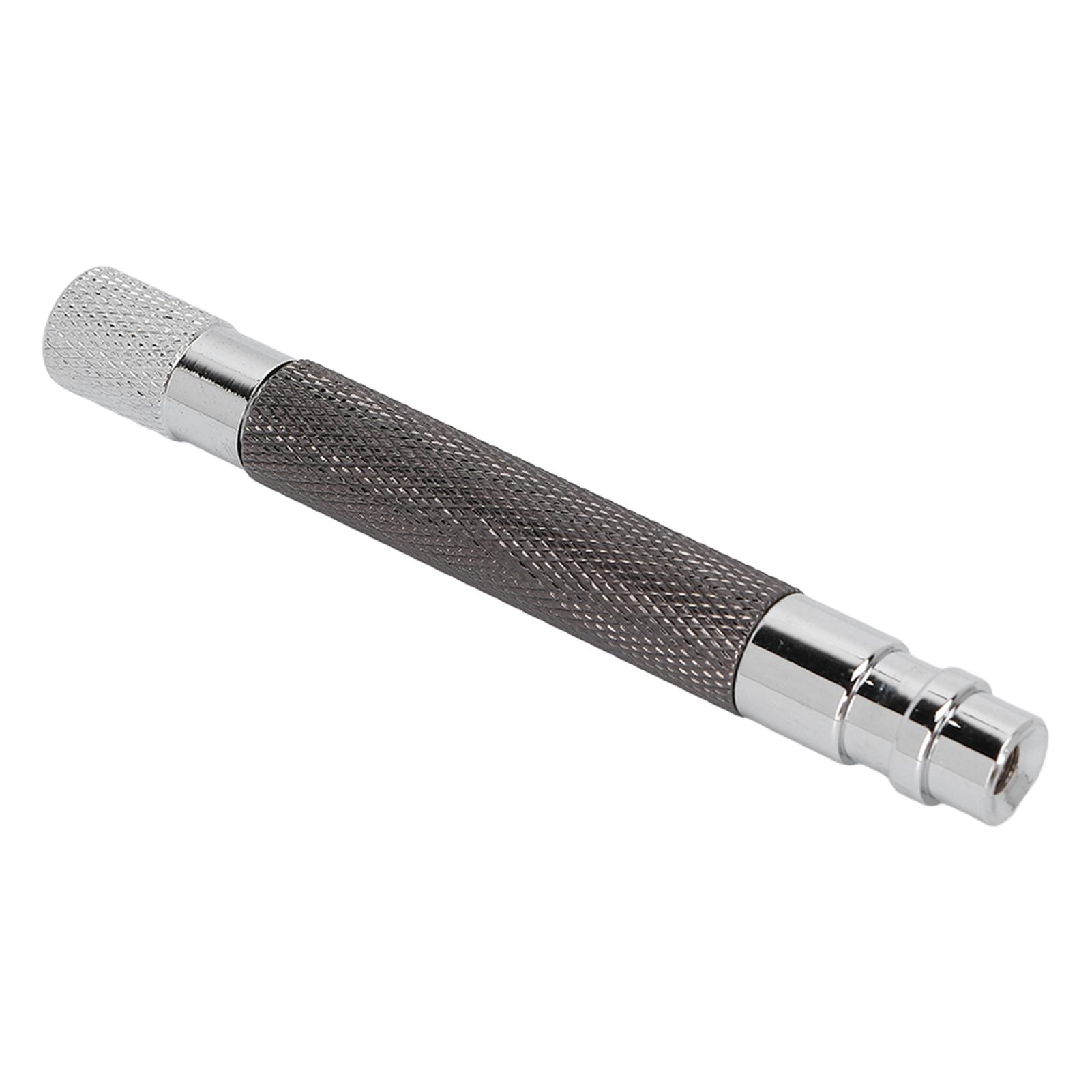 

Old Razors Handle Anti Slip Design Reusable Practical Small Portable Metal Handle for Home Travelling