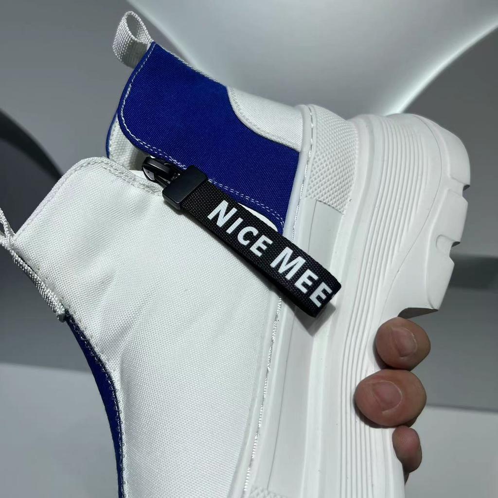 Mode Herrenschuhe atmungsaktiv neue High-Top-Schuhe dicke Sohlen erhöhen Laufen Sport Freizeit Canvas-Schuhe 6