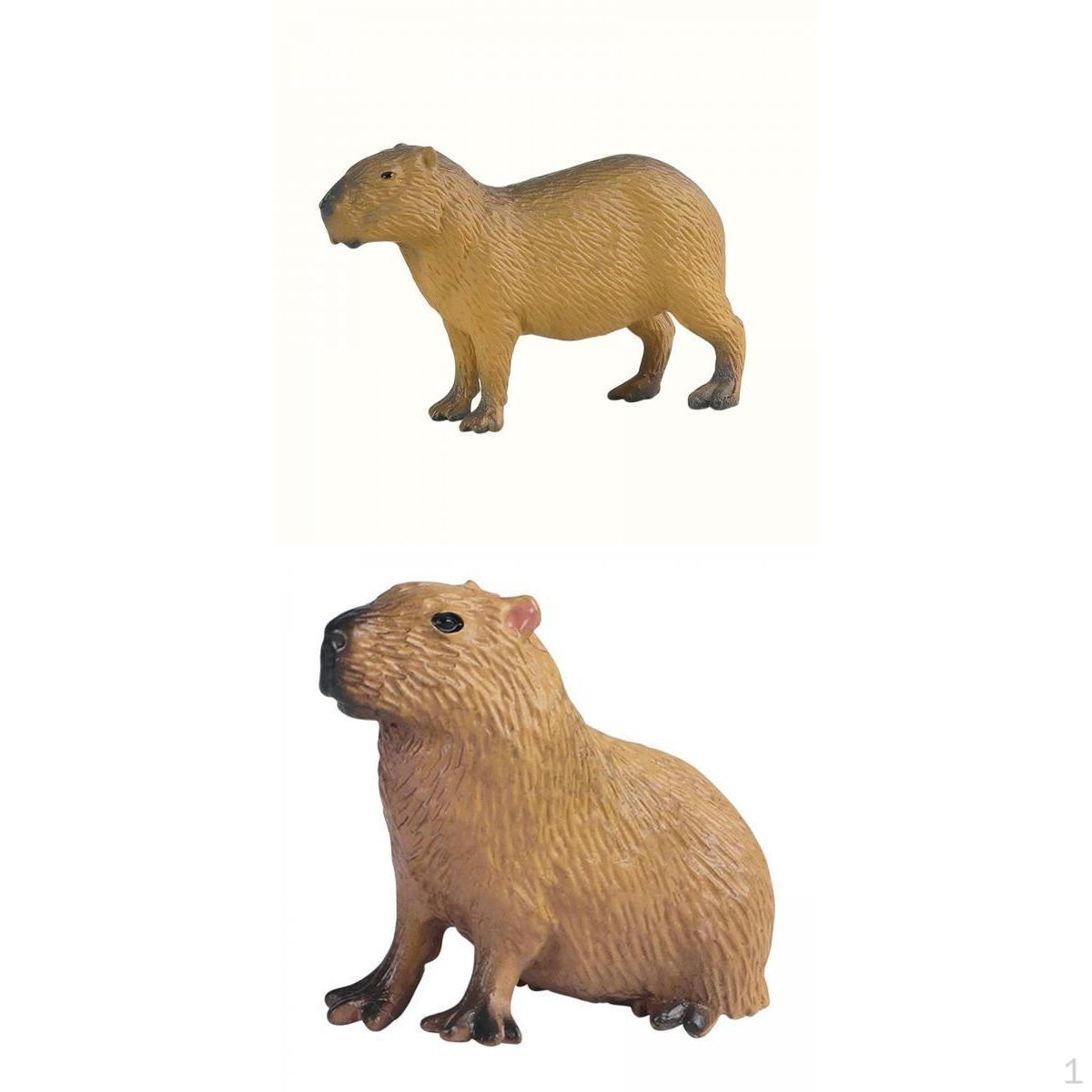 

2 шт. Имитация фигурок капибары Игрушки Фигурка животного Обучающая игрушка