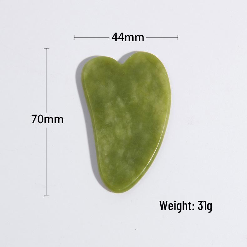 Набор: Ролик для лица из нефрита и скребок Гуаша - Массажер для красоты лица из нефрита Xiu