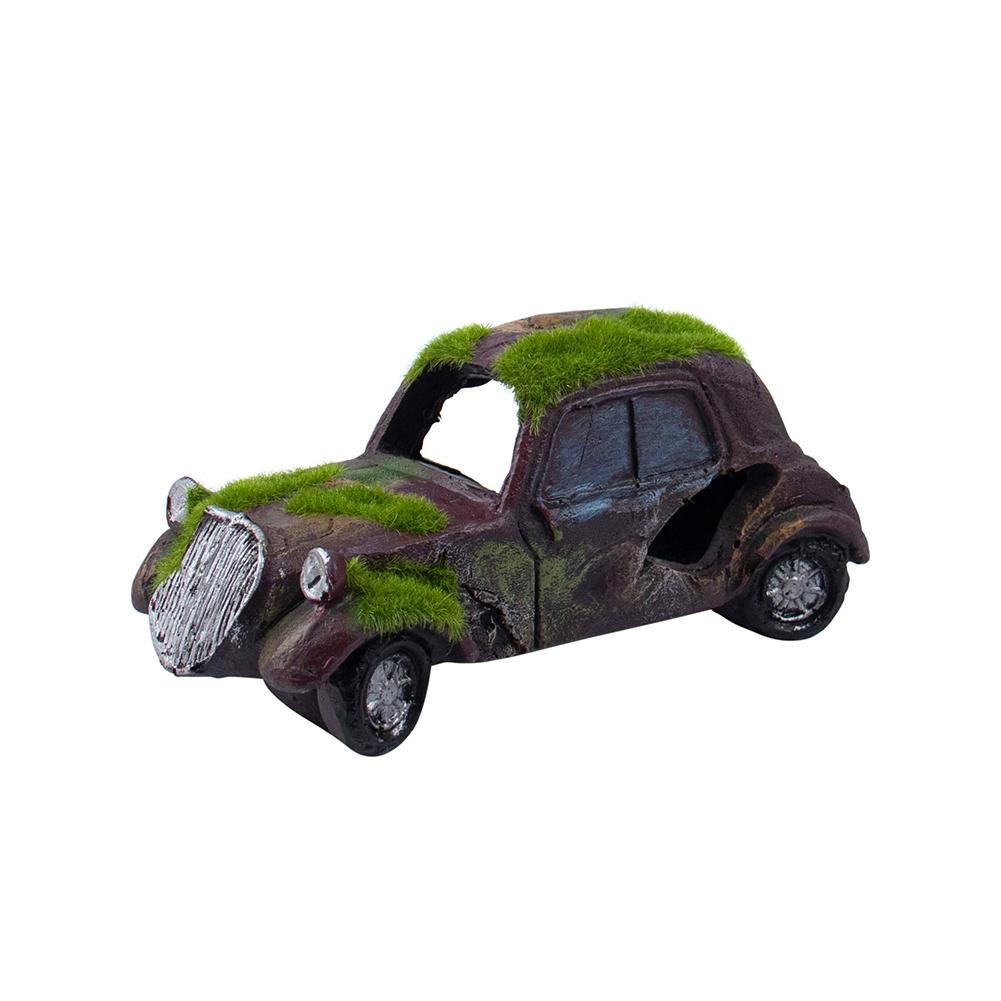 Ornements Mousse Voiture Ancienne Vintage Cachette Grotte Abri Mise en Scène Accessoire Aquarium Bac à Poissons Paysage Décoration Fournitures
