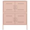 Sideboard Pink 68x39x79 cm Steel