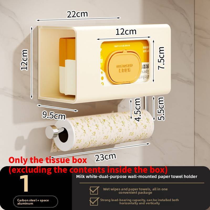 Kitchen Paper Towel Holder Wall Mount With No Drill Clip For Kitchen Organization