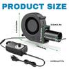 12V Adjustable Inflatable BBQ Fan with Variable Speed Controller BBQ Air Blower for Wood Stove Fireplace Grill Barbecue