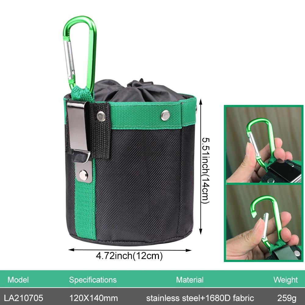 

LAOA Tool Waist Bag 1680D Nail Barrel Screw Bag Multi Functional Parts Storage Bag Thickened Wear-resistant Repair зелёный
