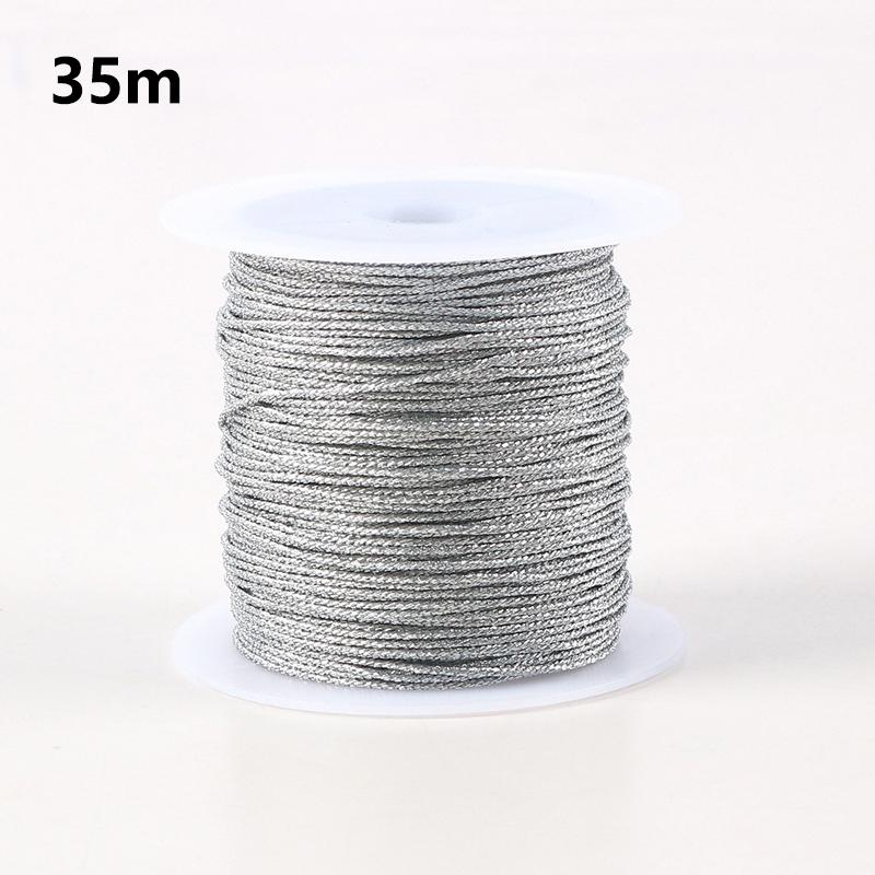 35M Weaving Gold Thread, Shiny Embroidery Thread, Shiny Silk Thread, DIY Handmade Accessories, Weaving Sewing Thread Tools