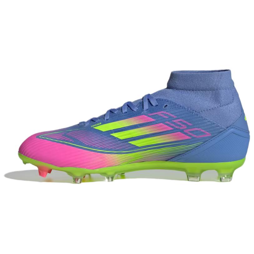 Adidas Adizero F50 League Mid FG MG Celestial Victory Pack Women Sneakers Blue Blue-Fusion Lucid-Lemon IH3862