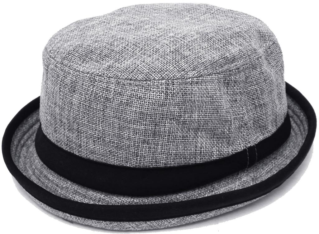 Happy Hat Pork Pie 62cm Light Linen-Style Hat, (XXL), Gray, Hat-1090-01-62